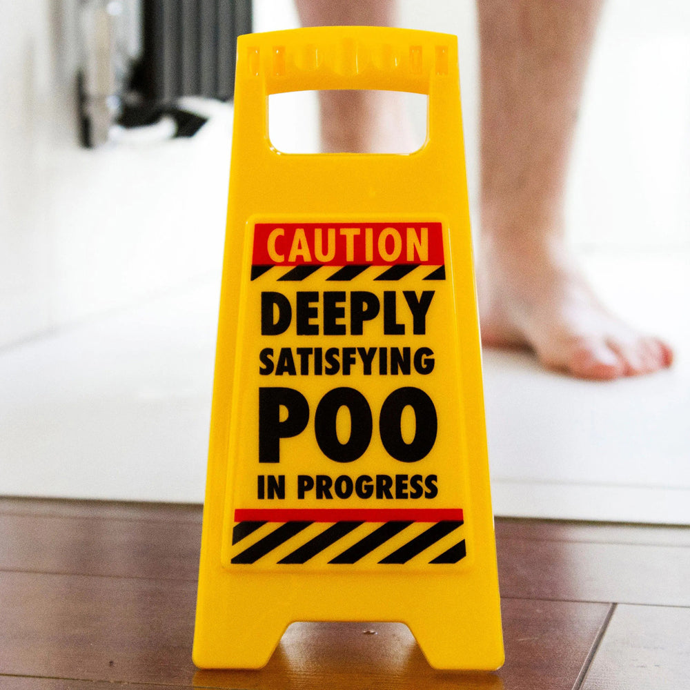 Boxer Gifts Satisfying Poo Desk Warning Sign Joke/Funny Home/Office Decor — image 2