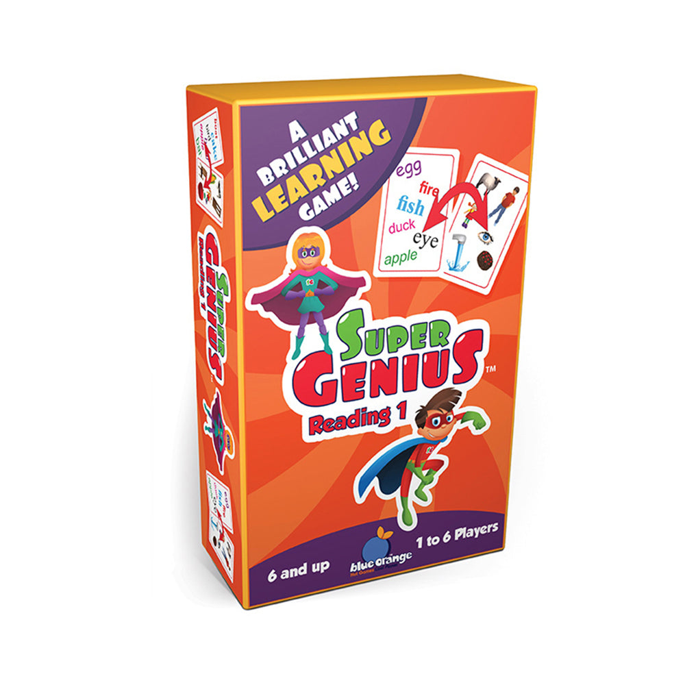 Blue Orange Games Super Genius Reading 1 Matching Card Learning Game Kids 5y+