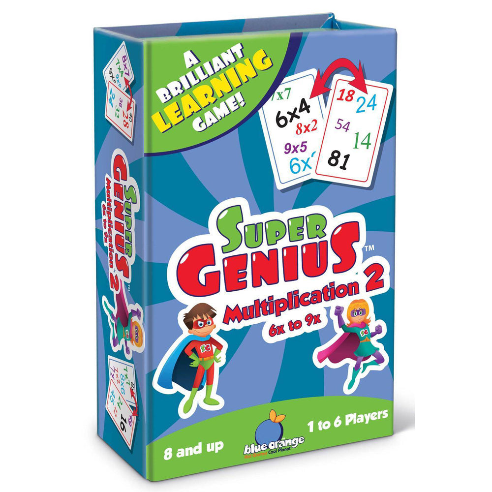 Blue Orange Games Super Genius Multiplication 2 Education Learning Game Kids 8y+
