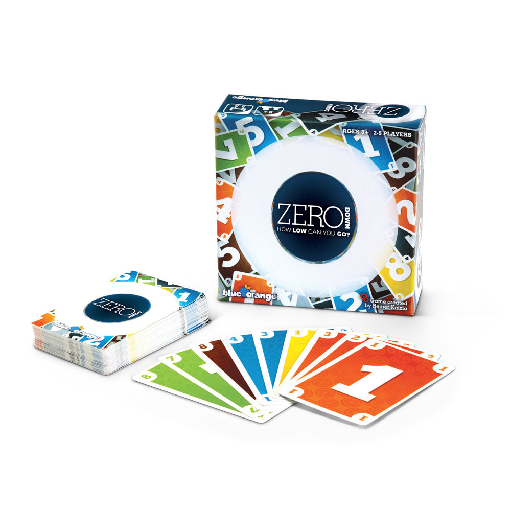 Blue Orange Games Zero Down 2-5 Players KIds/Children Fun Play Card Game 8y+