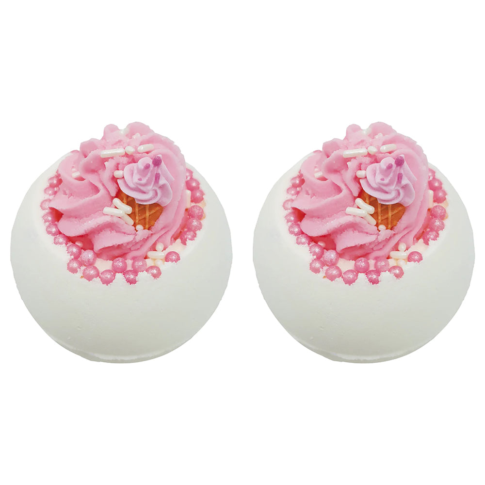 Bomb Cosmetics Ice Cream Queen Bath Bomb Blaster Body Fragrance Tub Fizzies (2 Pack)