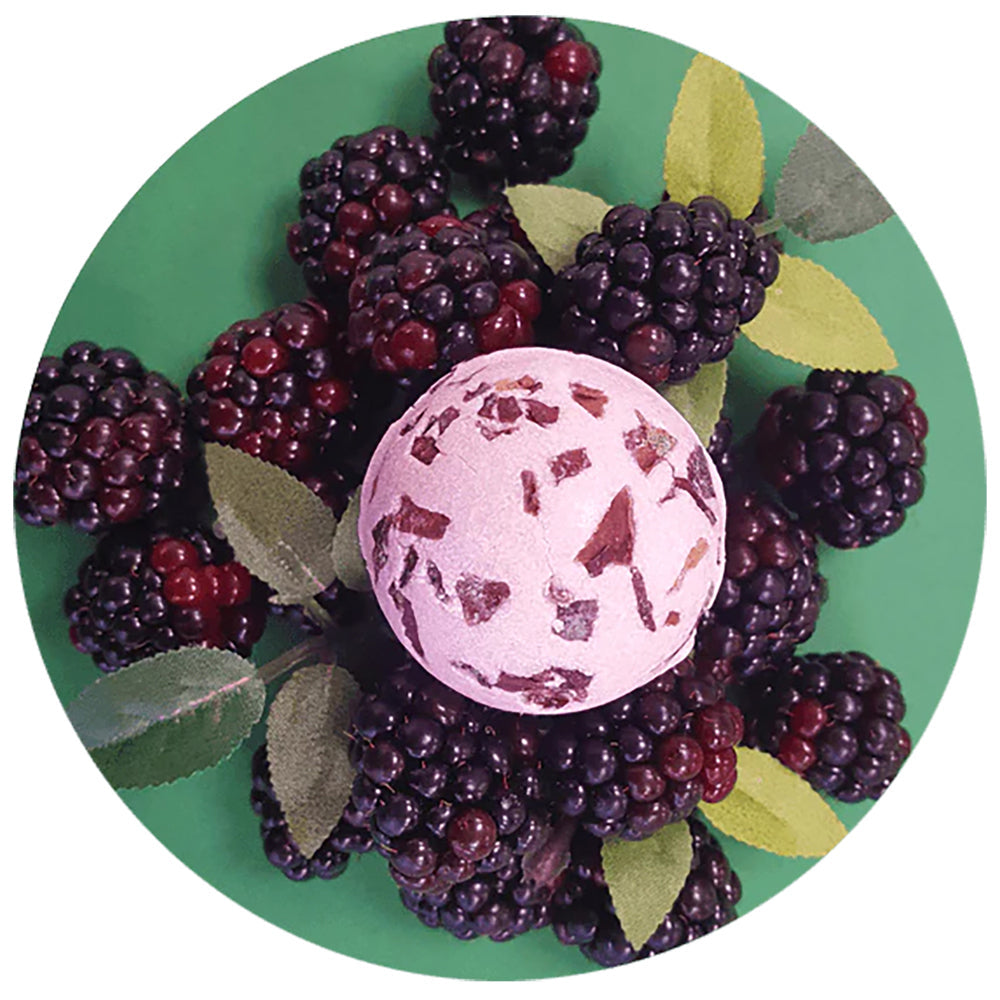 Bomb Cosmetics Blackberry Bath Bomb Creamer Body Fragrance Bathing Tub Fizzy (3 Pack) — image 2