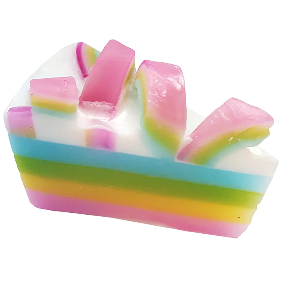 Bomb Cosmetics Raspberry Rainbow Scented Soap Cake Bar Body Shower Fragrance (2 Pack) — image 2