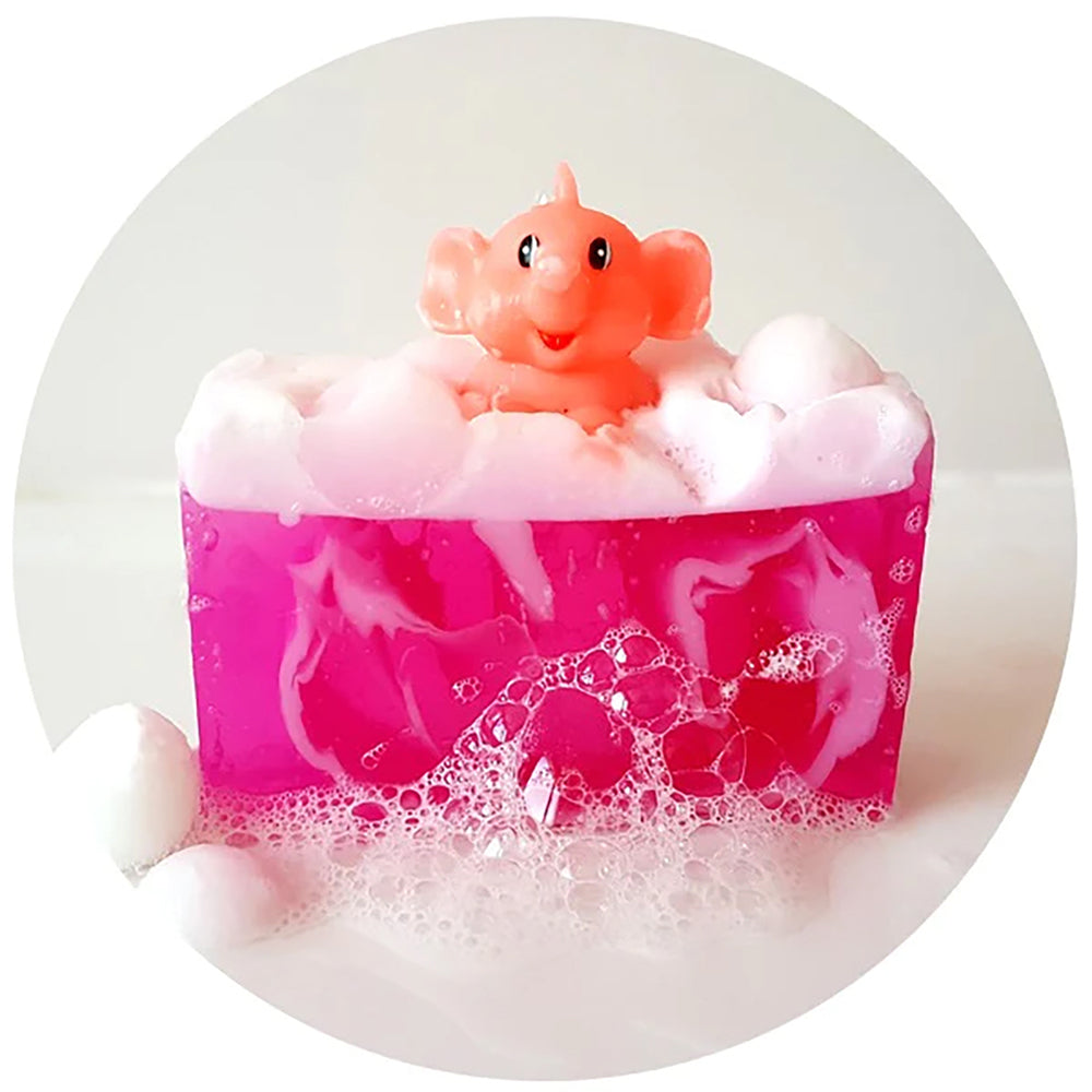 Bomb Cosmetics Pink Elephants & Lemonade Soap Slice Bar w/Toy (2 Pack) — image 3