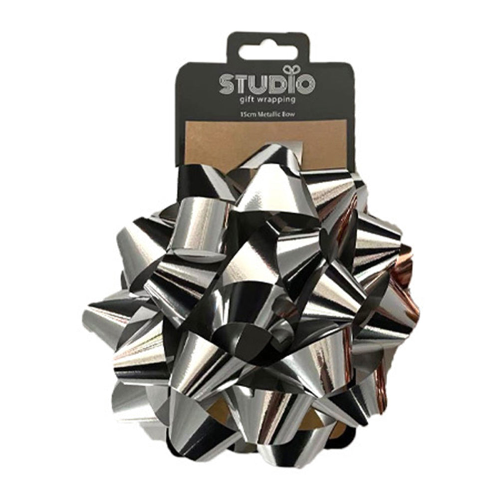 Studio Gift Wrapping 15cm Metallic Bow Assorted Decoration Present Decor (12 Pack) — image 2