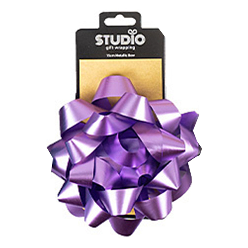 Studio Gift Wrapping 15cm Metallic Matt Bow Home Party Decor Assorted (12 Pack) — image 2