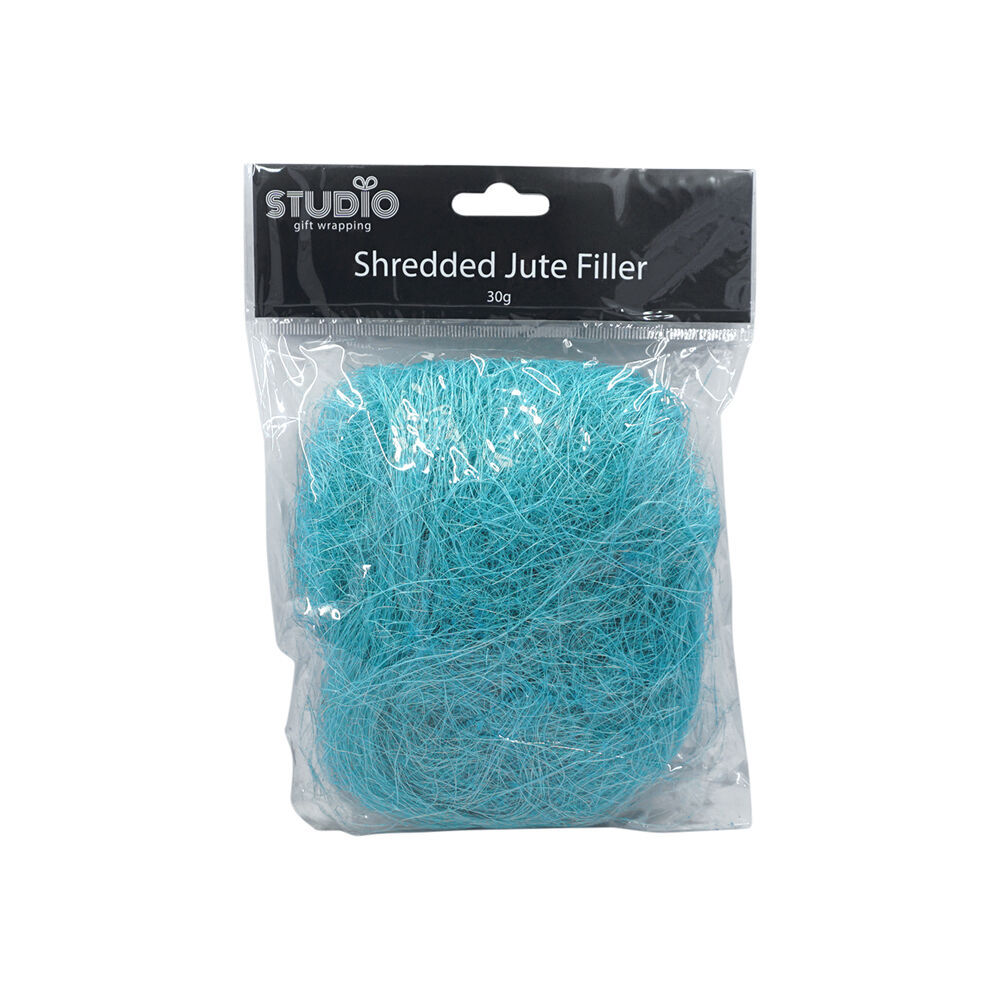 Studio Gift Wrapping 30g Filler/Shredded Jute Blue Decoration Present Decor (12 Pack) — image 2