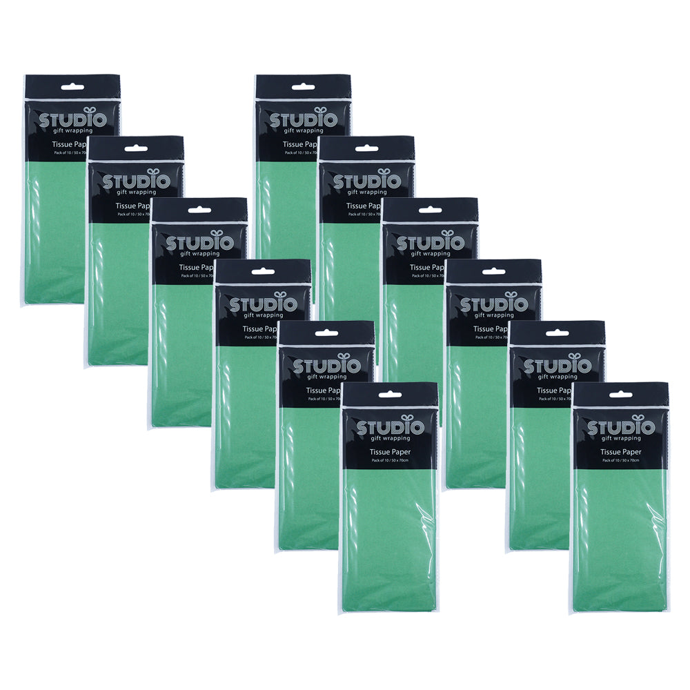 Studio Gift Wrapping Tissue Paper 50x70cm Green Present Decor (120 Pieces)