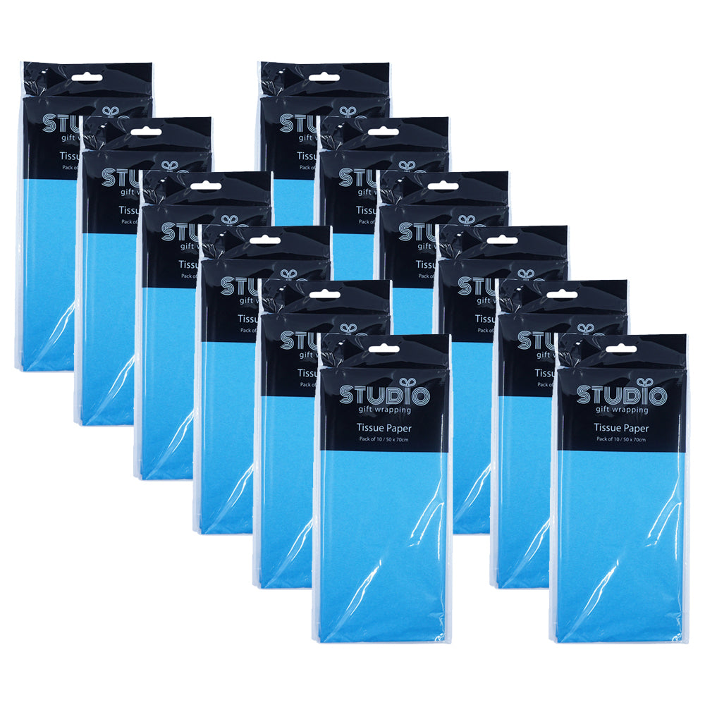 Studio Gift Wrapping Tissue Paper 50x70cm Blue Decoration Present Decor (120 Pieces)