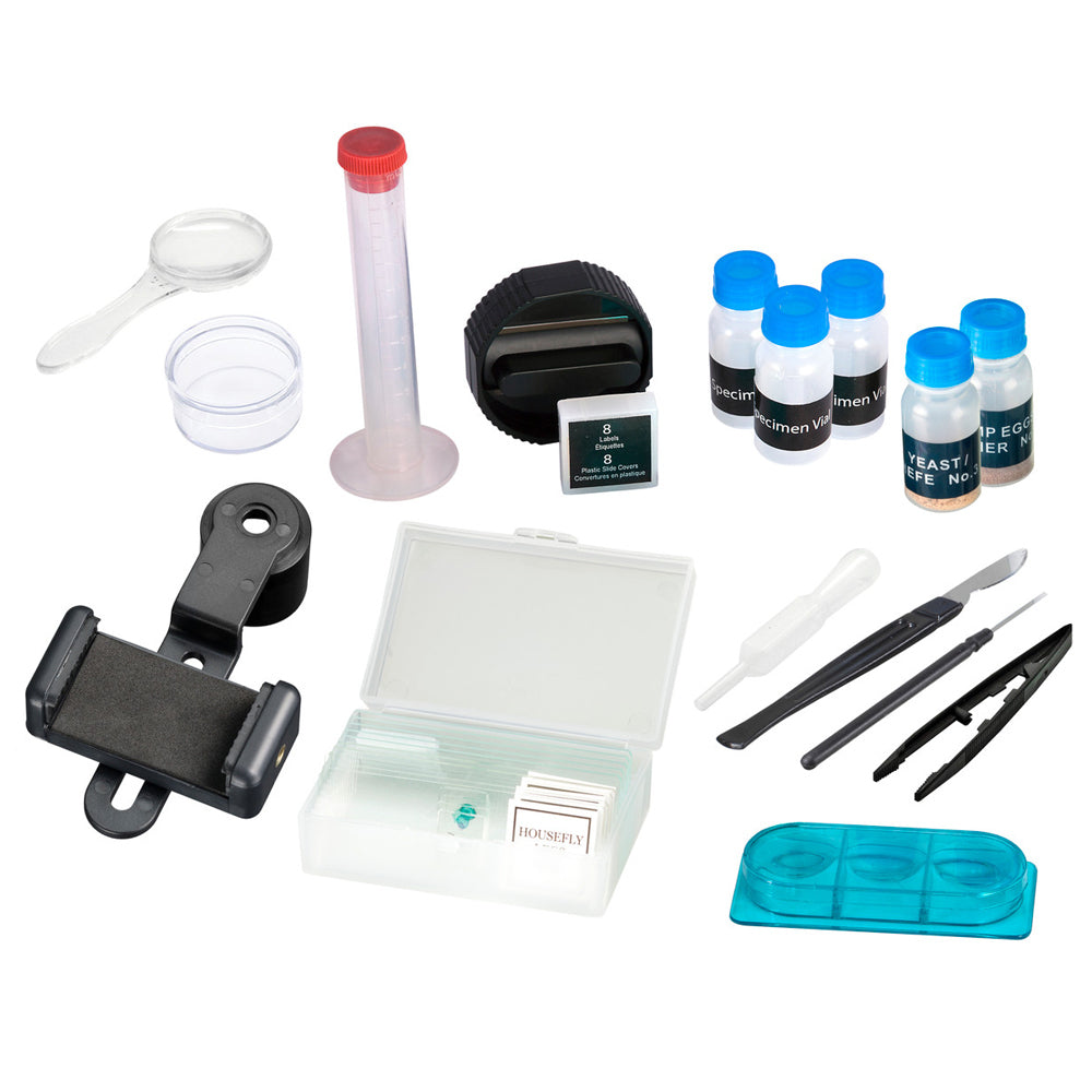National Geographic Bresser National Geographic 40x-800x Microscope Kit w/Smartphone Viewer 6y+ (25 Pieces) — image 5