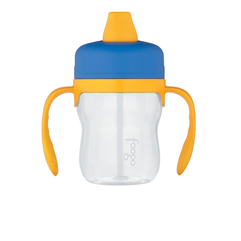 Thermos Foogo BPA Free Soft Spout Tritan Plastic Sippy Cup with Handles Blue 235ml