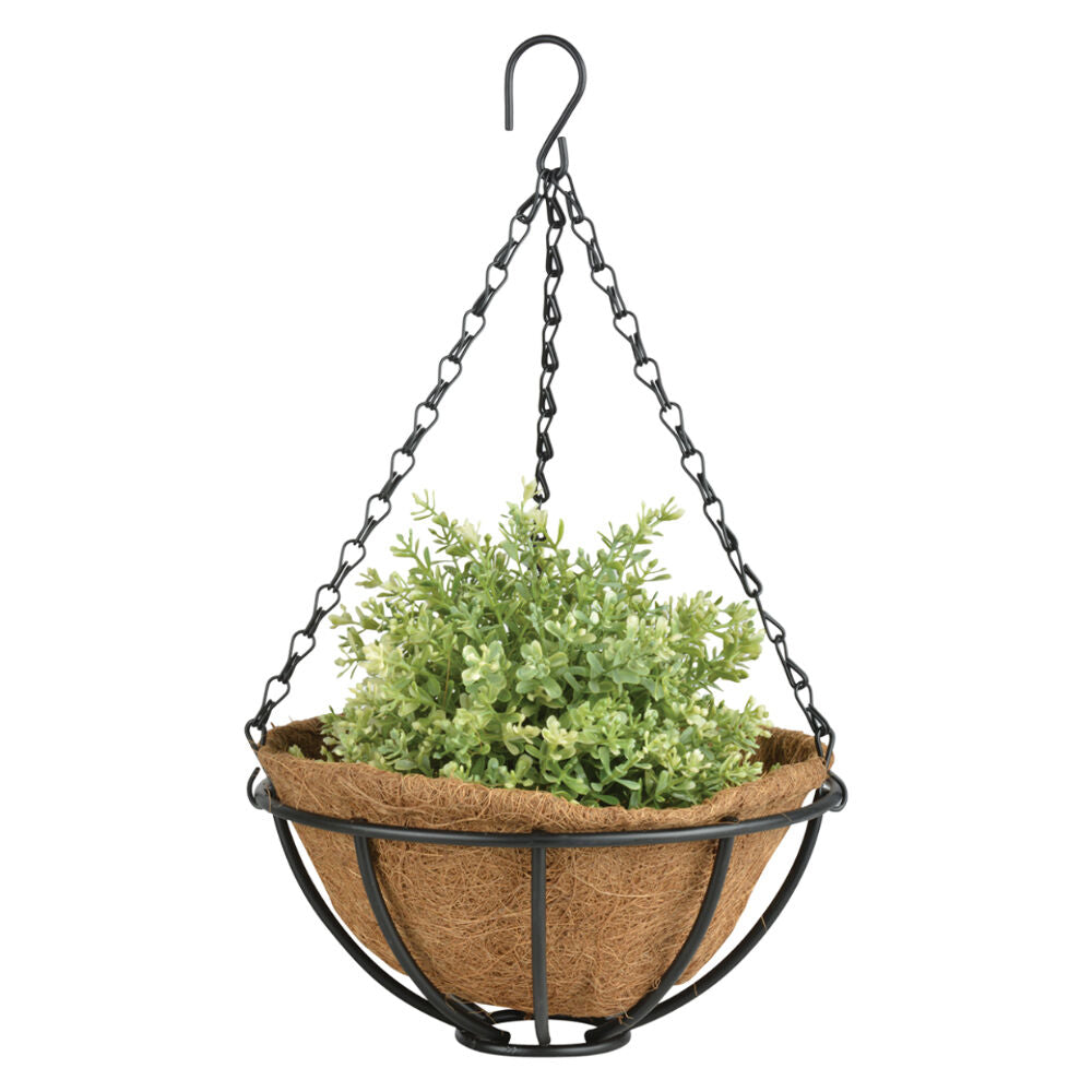 Esschert Design Premium 10in Hanging Basket Outdoor Garden Decor Small Black (2 Pack) — image 2