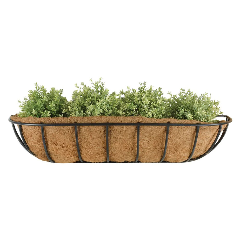 Esschert Design Window Box/Hayrack Carbon Steel Garden Essential Black