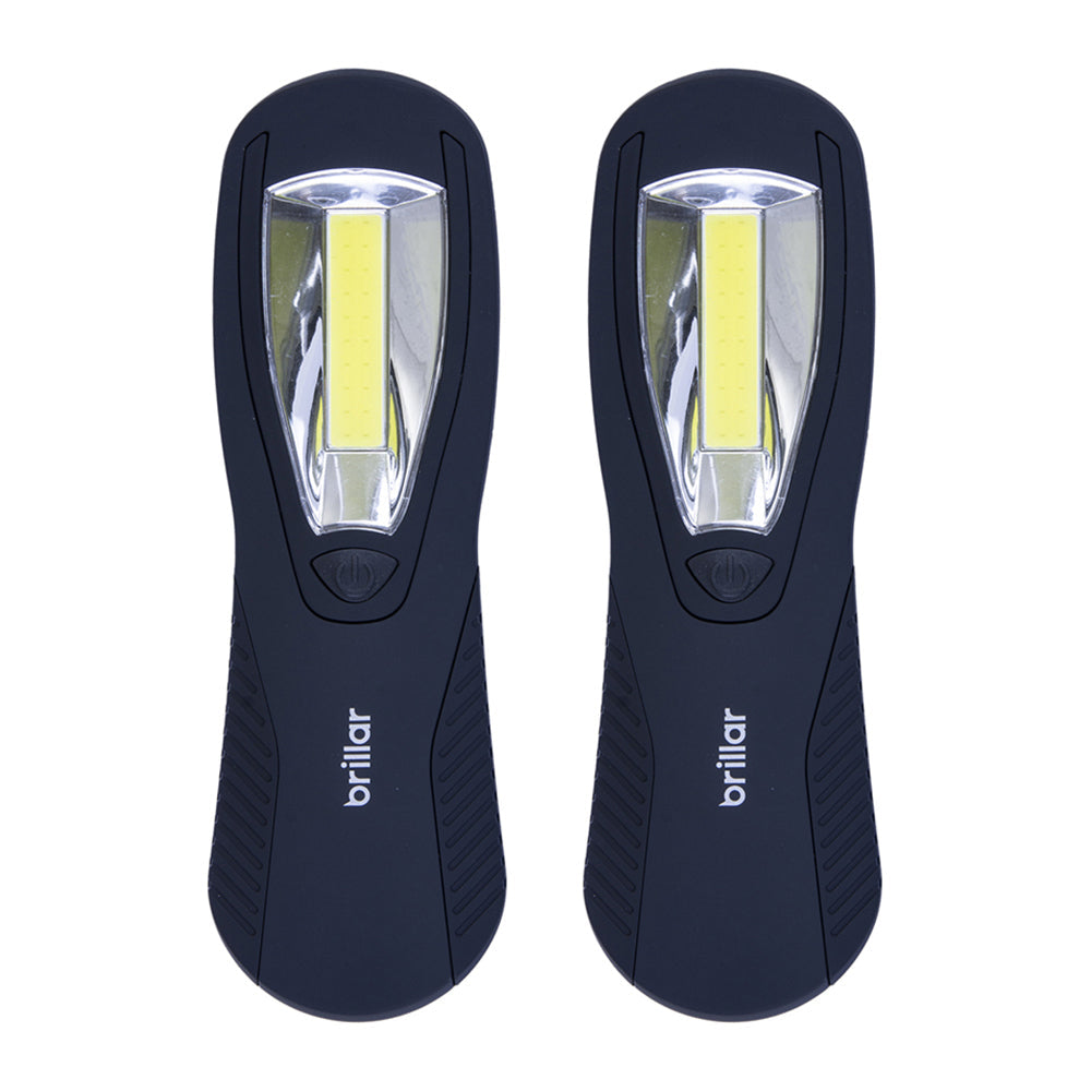 Brillar Cob LED Magnetic Back 300 Lumen Home/Office Garage Work Light Asstd (2 Pack)