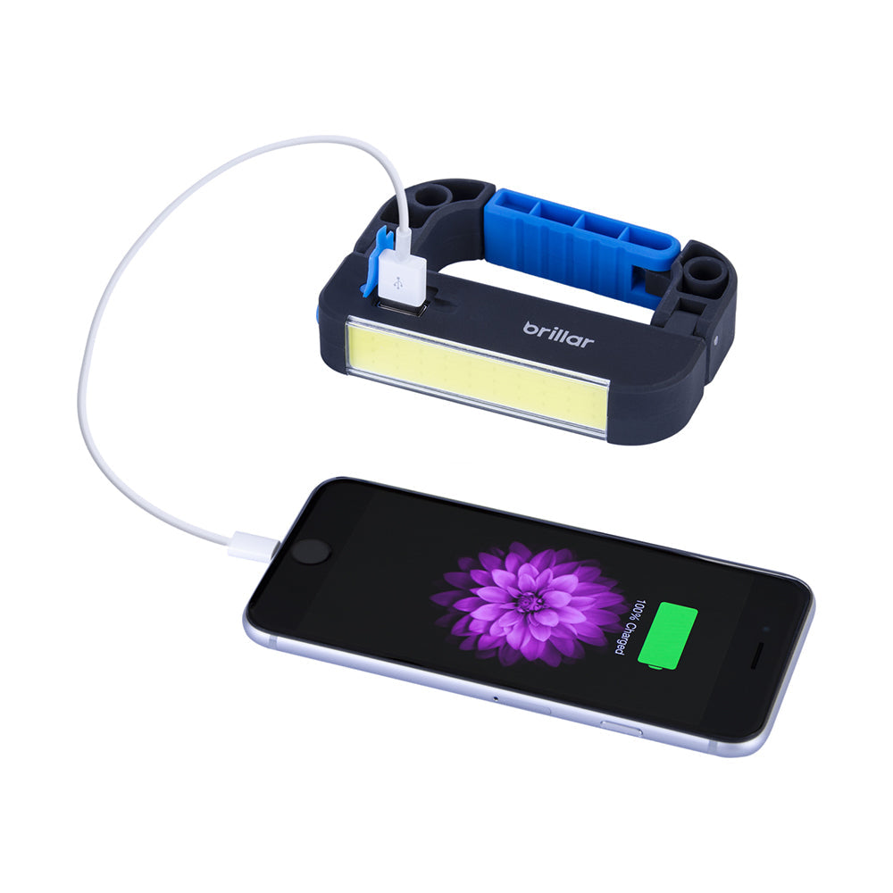 Brillar Rechargeable 3-mode Magnetic Handle Carabiner LED Light Powerbank Asstd — image 5