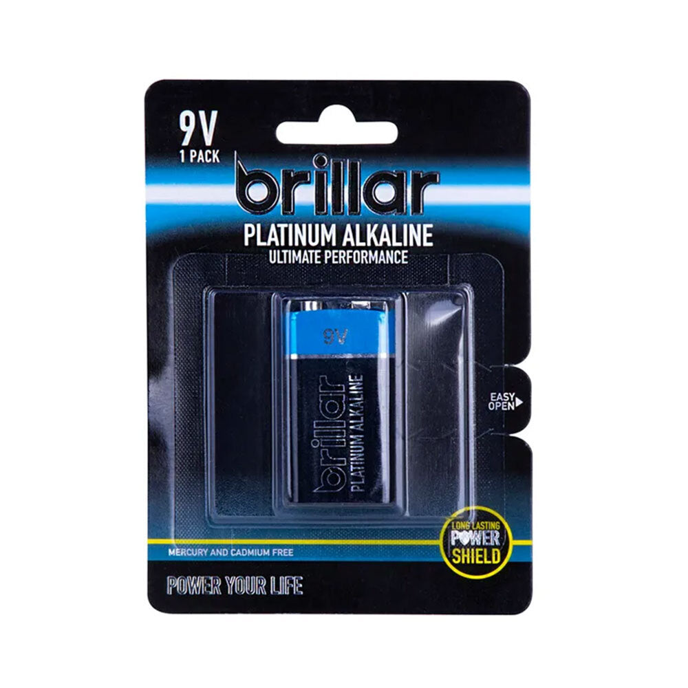 Brillar High Power Platinum Alkaline Single Use/Disposable Batteries 9V 6LR61 (6 Pack) — image 2