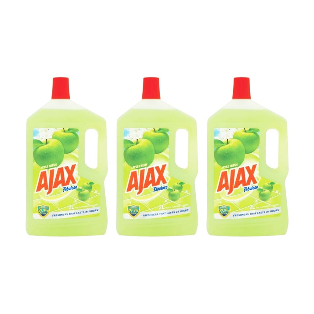 Ajax Fresh Scent Anti Bactieral Multi-Purpose Floor Cleaner Apple 2L (3 Pack)