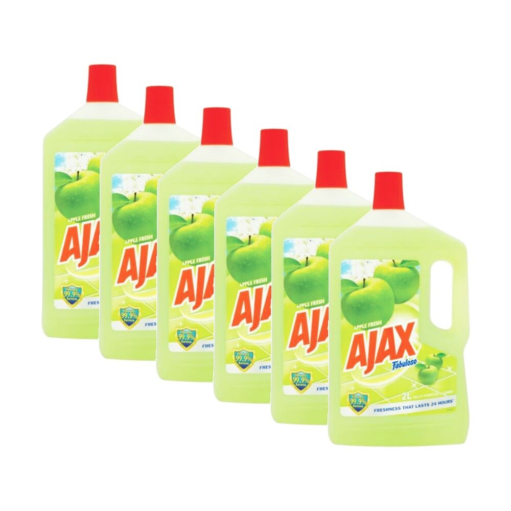Ajax Fresh Scent Anti Bactieral Multi-Purpose Floor Cleaner Apple 2L (6 Pack)