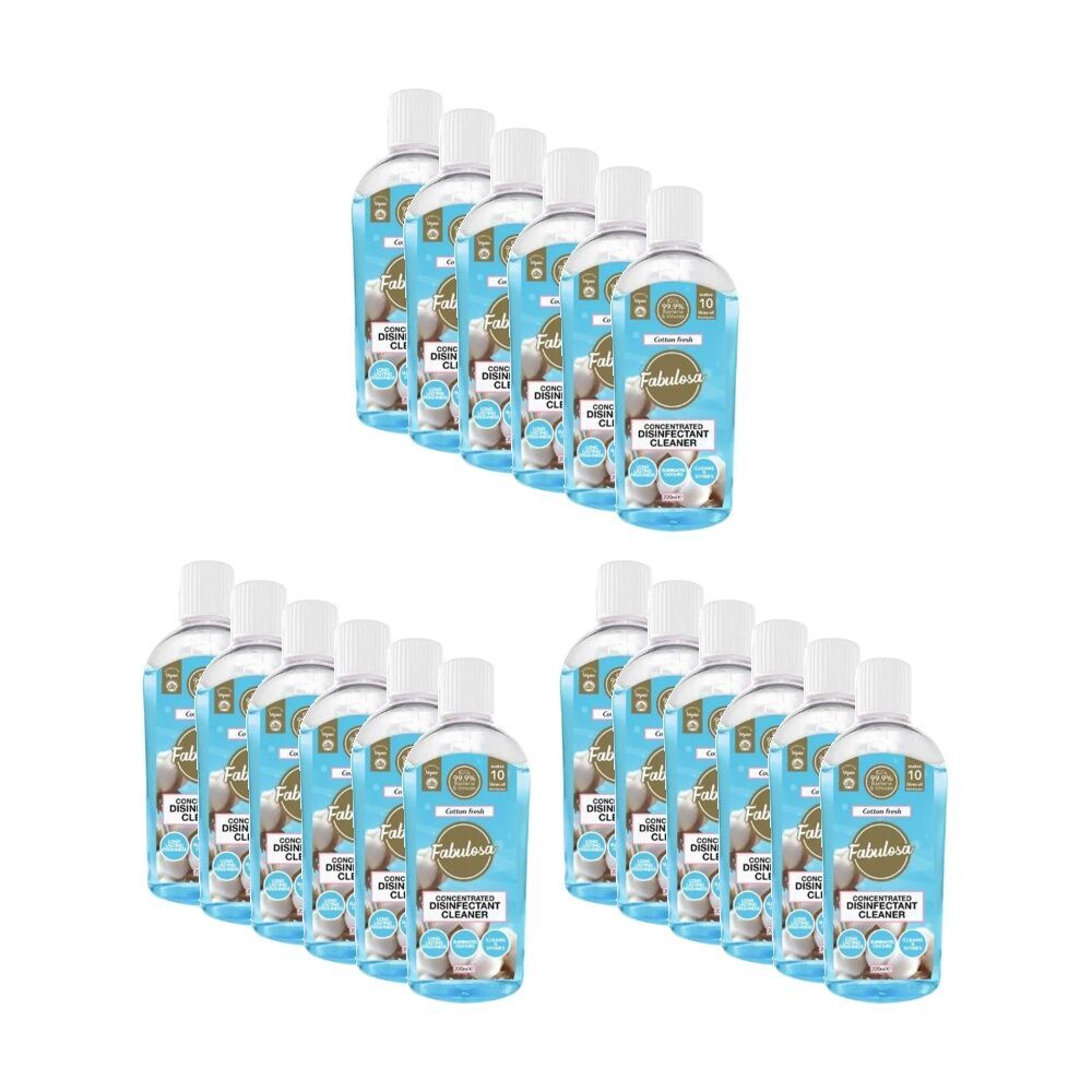 Fabulosa Cotton Fresh Surface Cleaner Disinfectant 220ml Assorted (18 Pack)