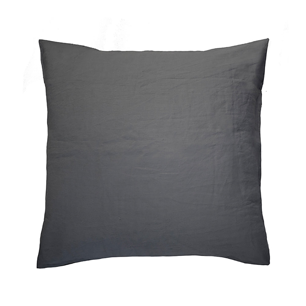Bambury 65 x 65cm Home Living Decorative Linen Euro Pillowcase Charcoal