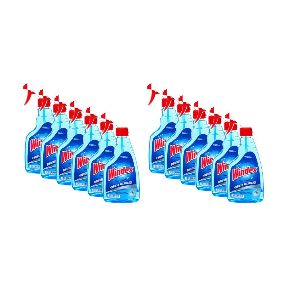 Windex Glass & Window Spray Bottle Cleaner w/ Trigger 500ml (12 Pack)