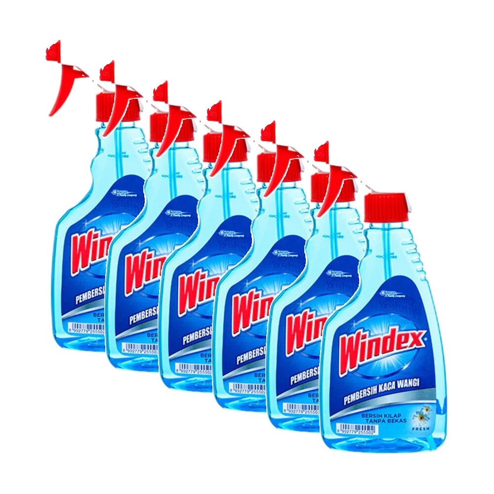 Windex Glass & Window Spray Bottle Cleaner w/ Trigger 500ml (6 Pack)