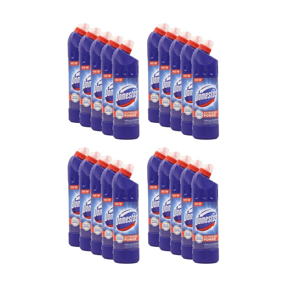 Domestos Regular Household Thick Germ Killer Bleach 750ml Blue (20 Pack)