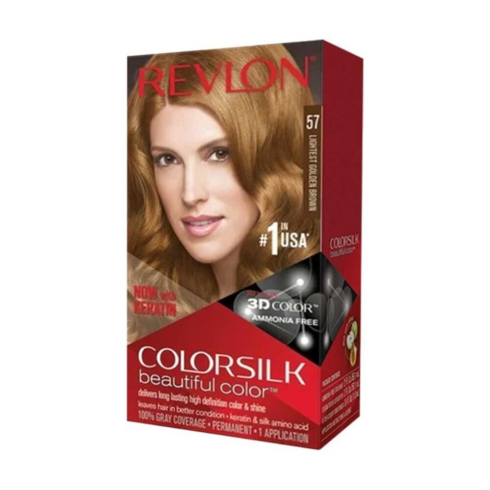 Revlon Natural Long Lasting Colour Hair Dye 57 Golden Brown (3 Pack) — image 2