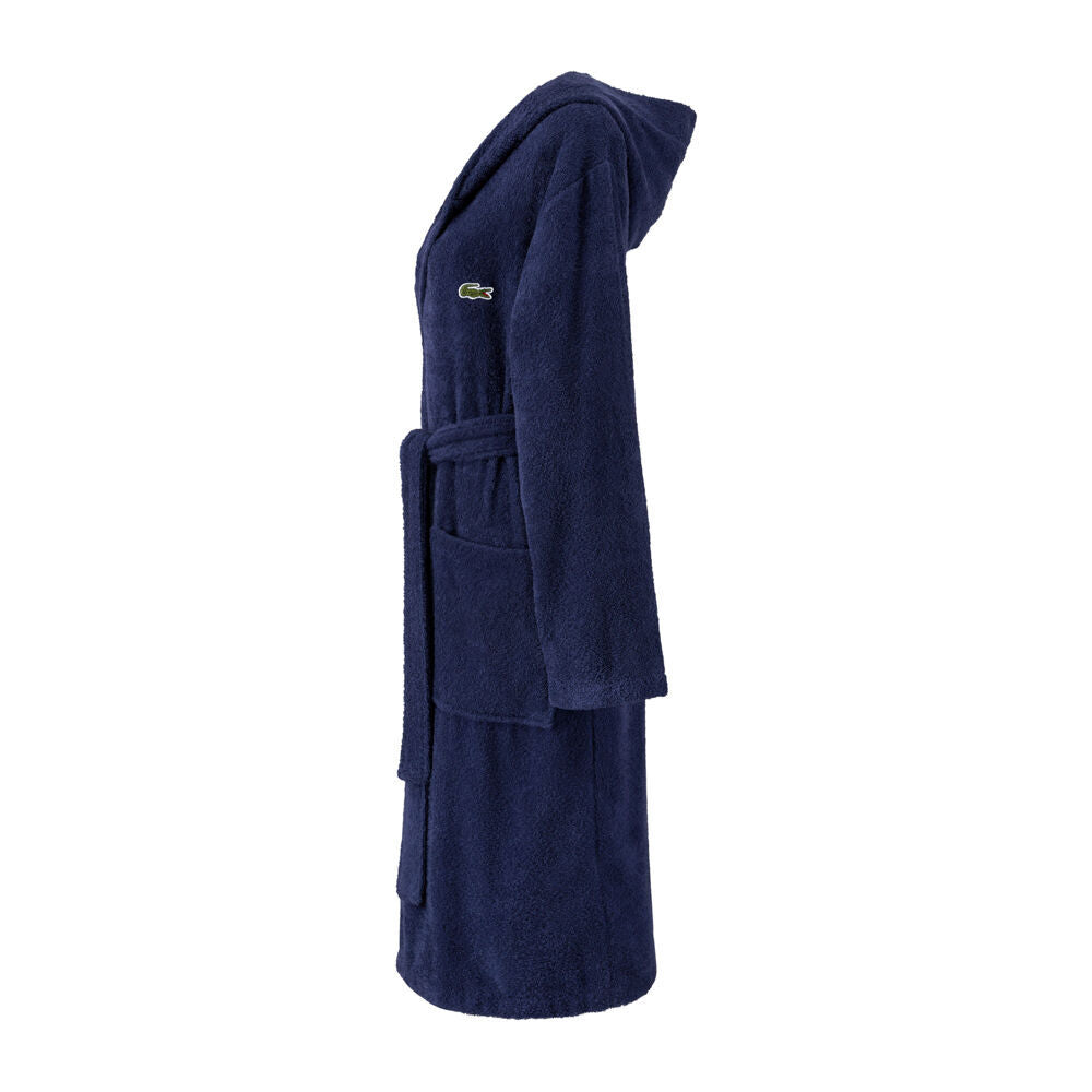 Lacoste Women's Open Bath Robe Towel Night Gown 100% Cotton Marine — image 2