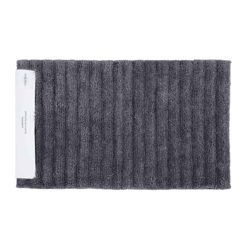Algodon 50x100cm Bath Runner Non-Slip Soft Mat Lawson Plush Polyester Ebony (2 Pack) — image 2