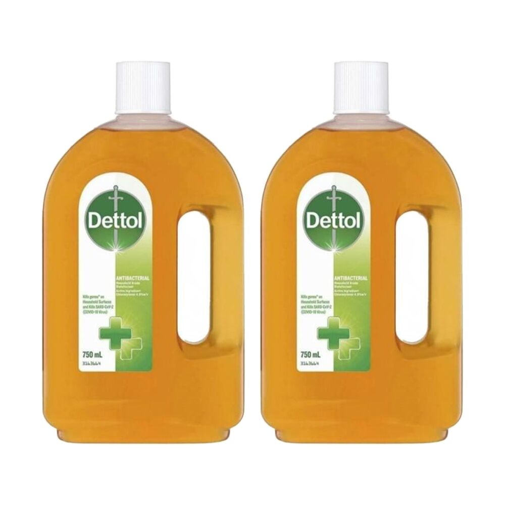 Dettol Antiseptic Antibacterial Original Liquid Disinfectant 750ml (2 Pack)