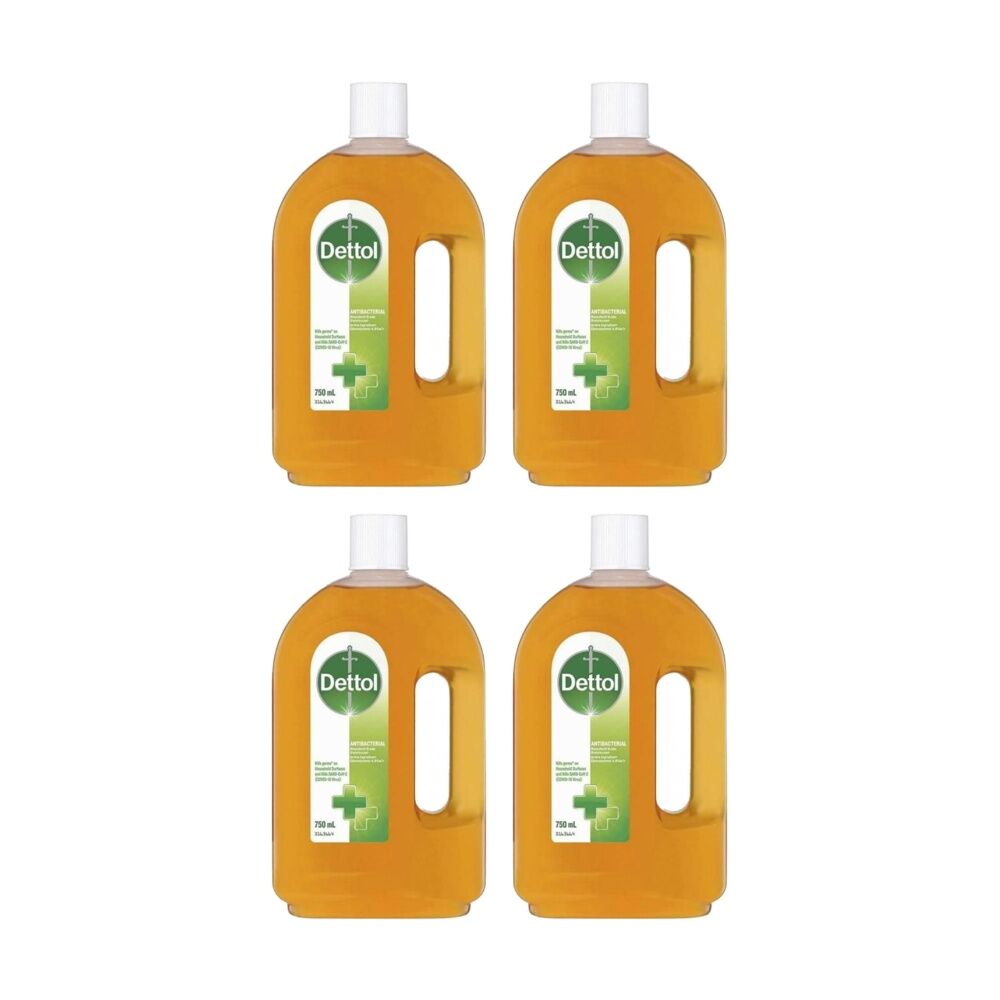Dettol Antiseptic Antibacterial Original Liquid Disinfectant 750ml (4 Pack)