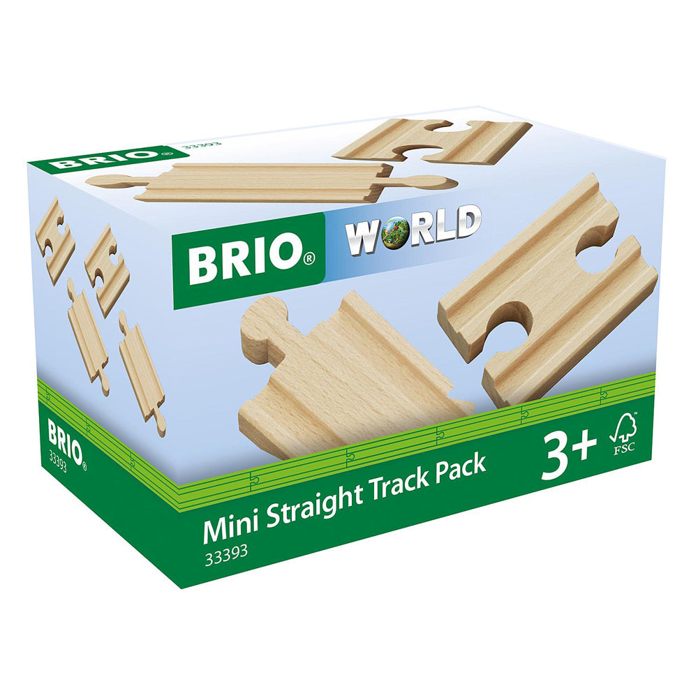 Brio Mini Straight Track Pack Kids/Childrens Interactive Play Toy 3y+ (4 Pieces)