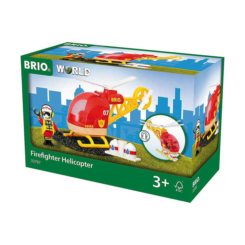 Brio Firefighter Helicopter Kids/Childrens Pretend Play Interactive Toy 3y+ (3 Pieces)