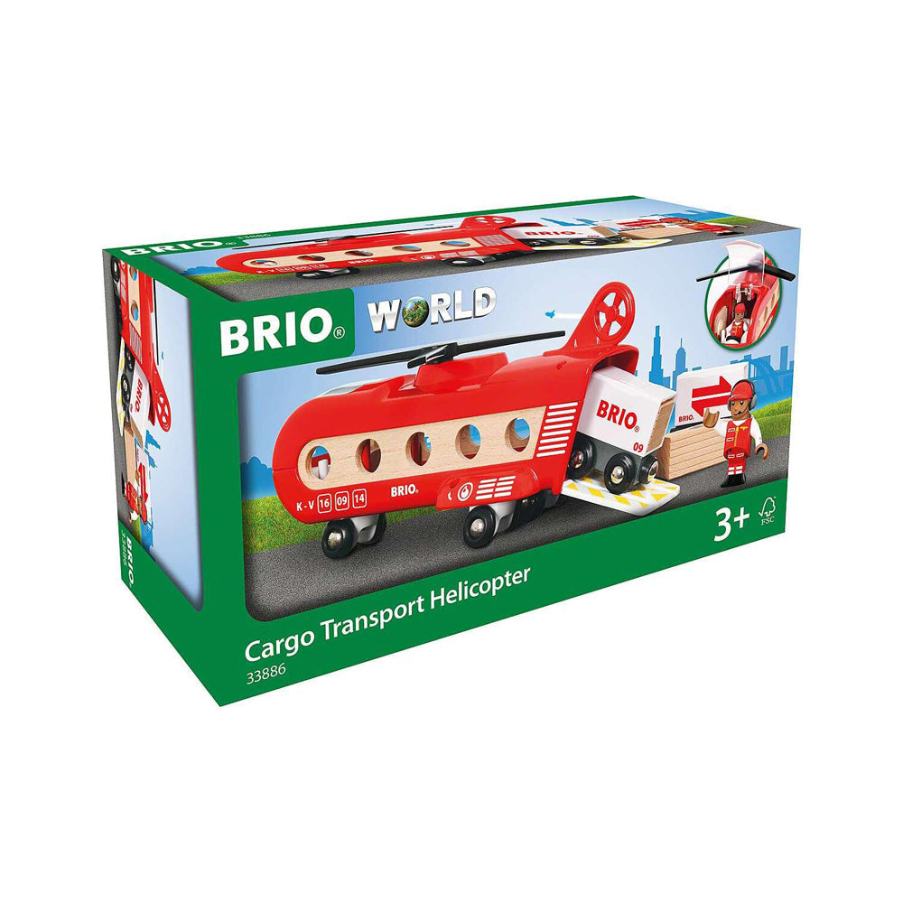 Brio Cargo Transport Helicopter Kids/Childrens Pretend Interactive Toy 3y+ (8 Pieces)