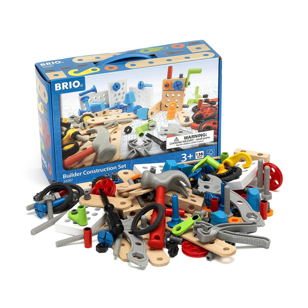 Brio Builder - Construction Kids/Childrens Wooden Play Toy Set 3Y+ (136 Pieces) — image 2