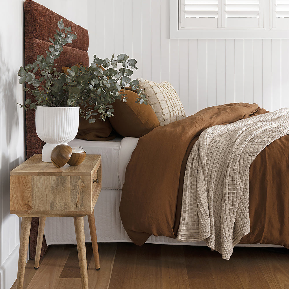 Bambury Super King Bed Linen Quilt Cover Set Hazel Soft Woven Home Bedding — image 3