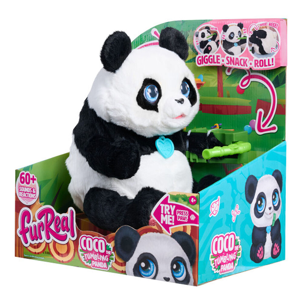 Furreal 10.5in 4y+ Interactive Plush Toy Coco the Tumbling Panda Kids 60 Sounds