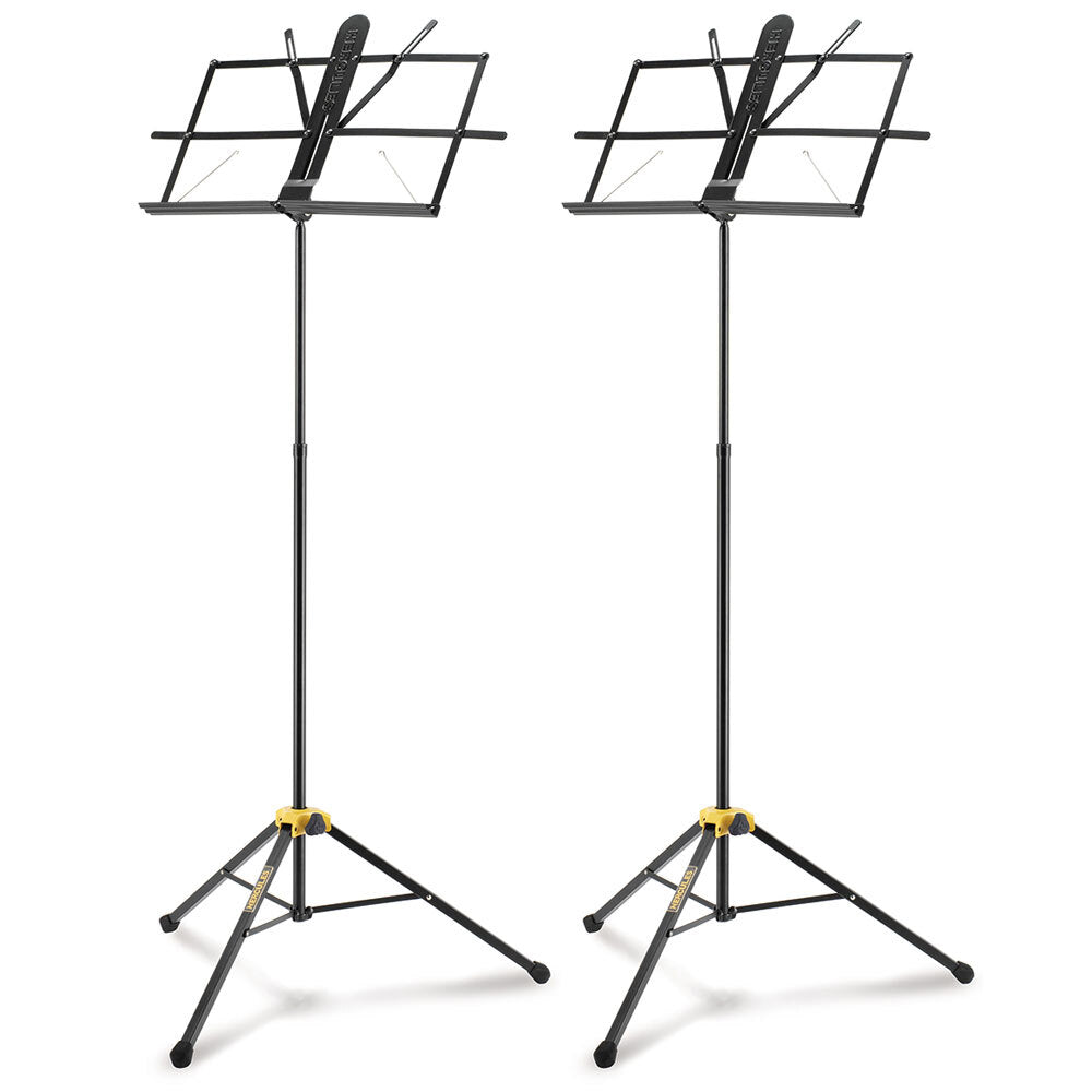 Hercules 2 Section EZ-Glide Foldable Tripod Stand/Holder for Music Sheet BLK (2 Pack)