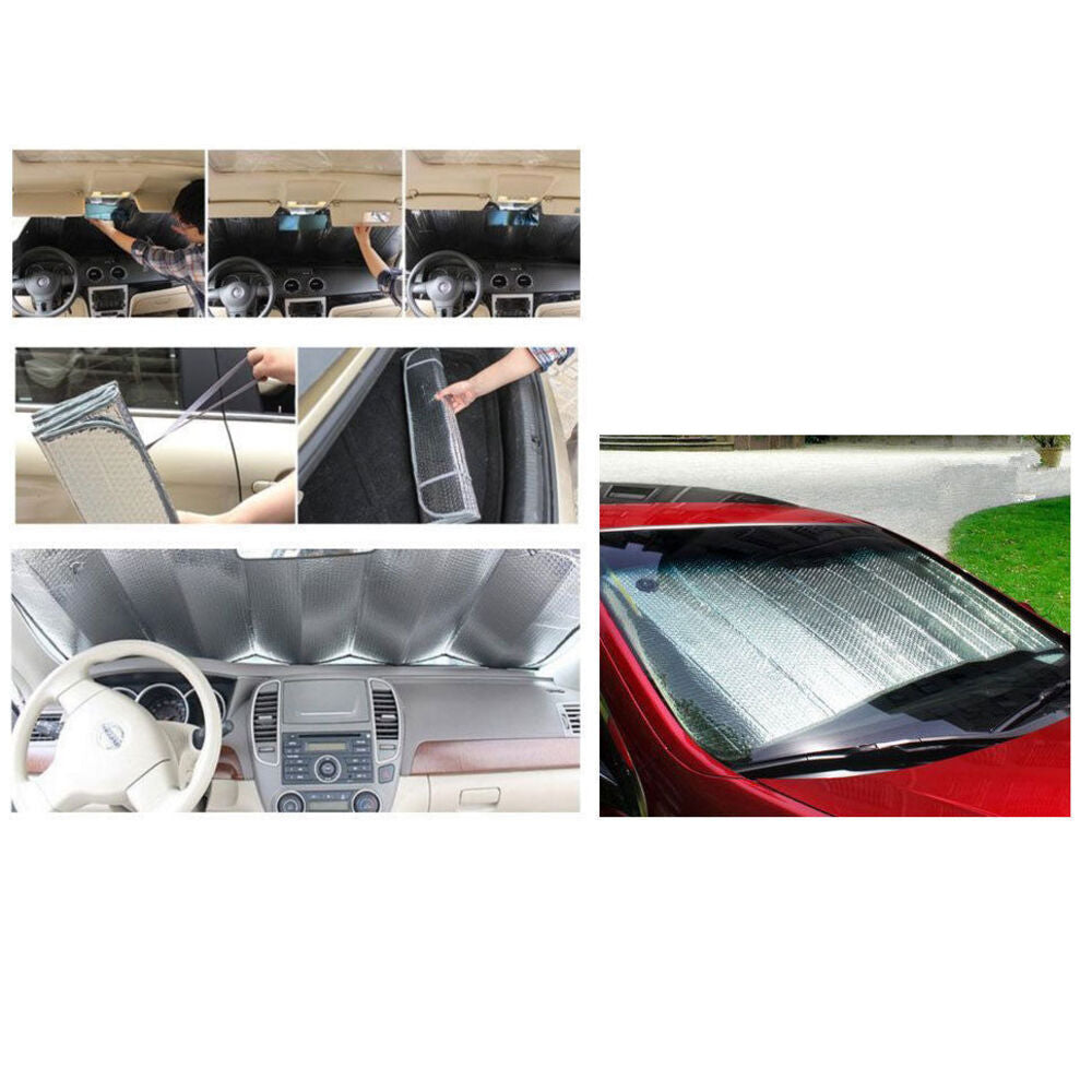 Car Windscreen Sun Visor Reflective Shade/Heat Interior Windshield Foldable (2 Pack) — image 4