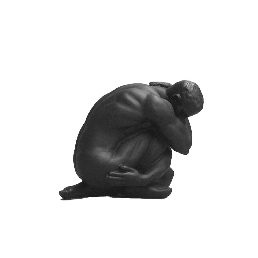 White Moose Resin Body Sculpture Aydian Home/Office Ornament Decor Black