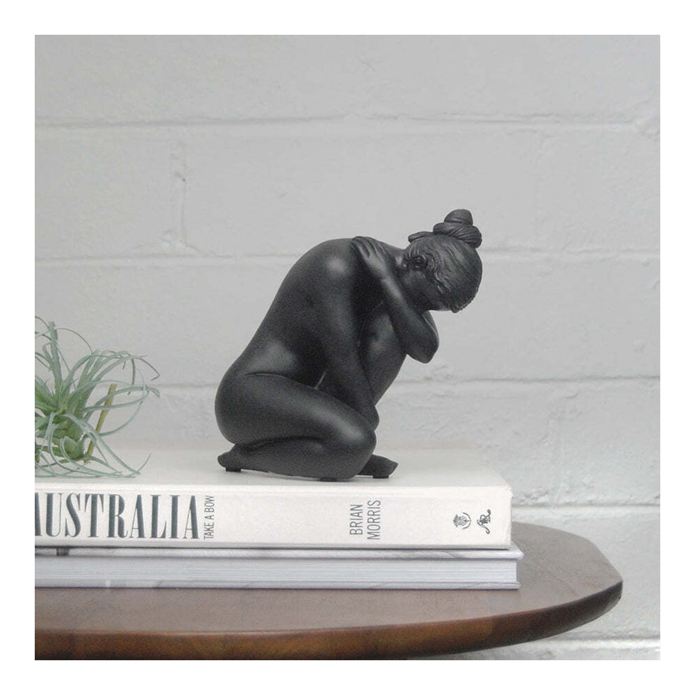 White Moose Resin Body Sculpture Georgie Home/Office Ornament Decor Black — image 3