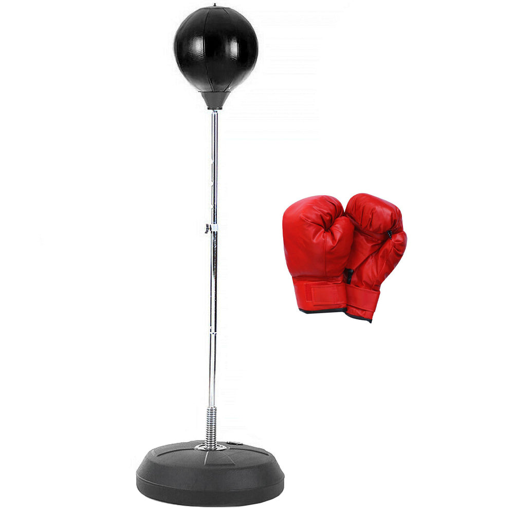 Hacienda Boxing Set Punching Ball Stand Adjustable Gloves And Pump