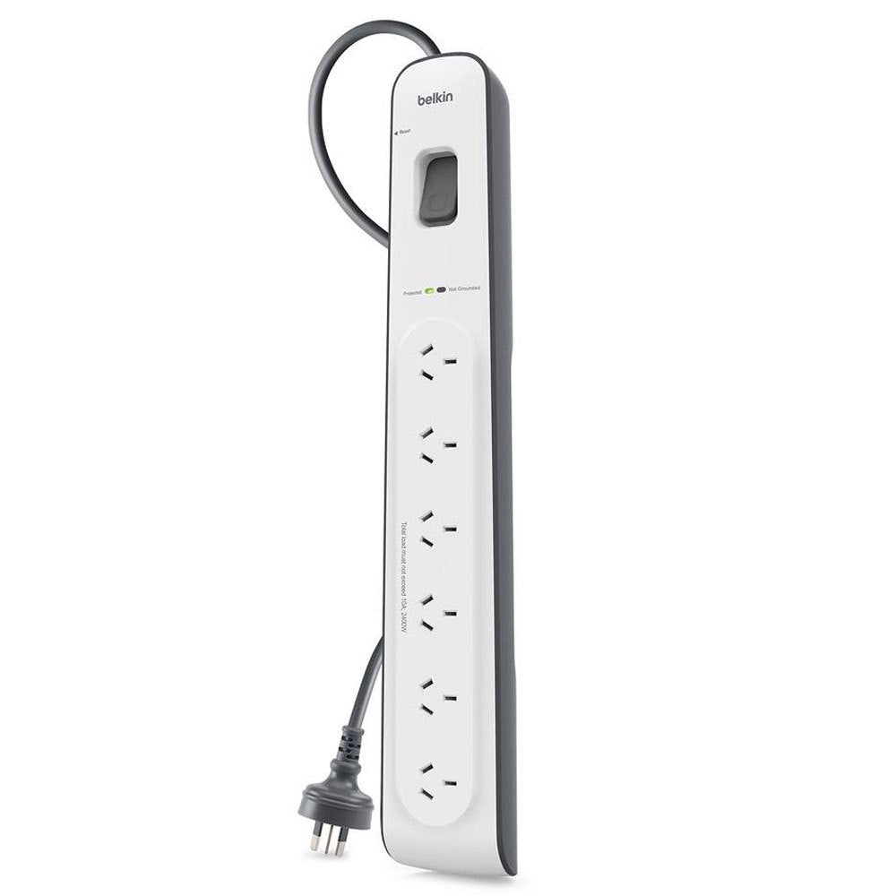 Belkin 6-outlet Surge Protection/Protector Strip w/ 2m Power Cord Charging Ports — image 2