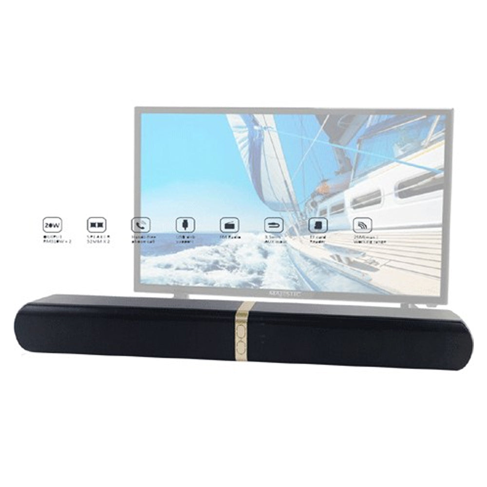 Sansai Bluetooth 4.0 Soundbar Wireless Home/TV Sound Speaker w/ FM Radio Gold — image 3