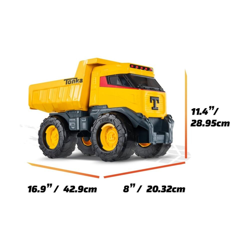 Tonka 3y+ Yellow Futuristic Steel Mighty Dump Truck 1:16 Scale Kids Outdoor Toy — image 4