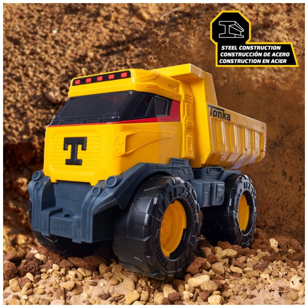 Tonka 3y+ Yellow Futuristic Steel Mighty Dump Truck 1:16 Scale Kids Outdoor Toy — image 5