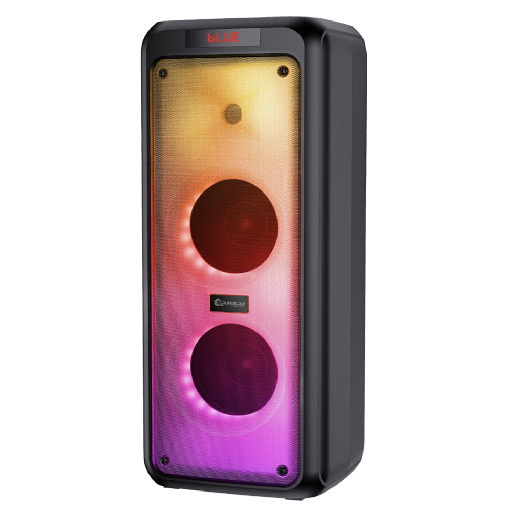 Sansai Bluetooth Party Colour Changing Rechargeable Speaker w/Remote 400W Black