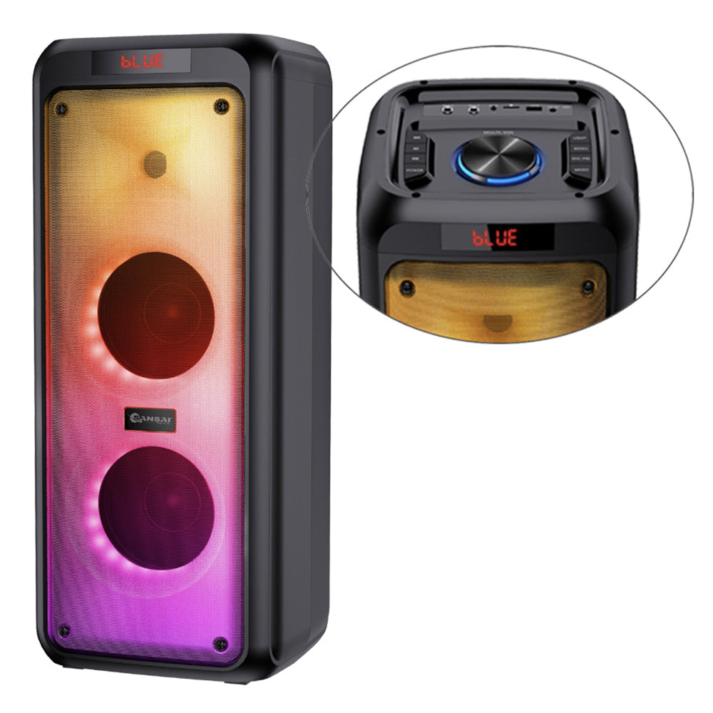Sansai Bluetooth Party Colour Changing Rechargeable Speaker w/Remote 400W Black — image 6