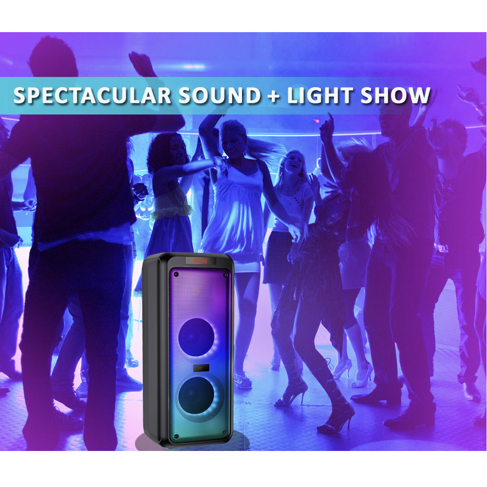 Sansai Bluetooth Party Colour Changing Rechargeable Speaker w/Remote 400W Black — image 8